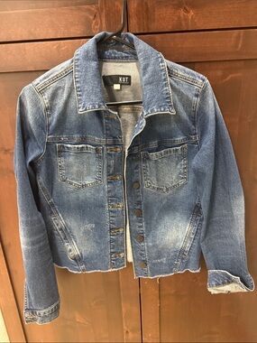 Kut from the Kloth Blue Distressed Jean Jacket
